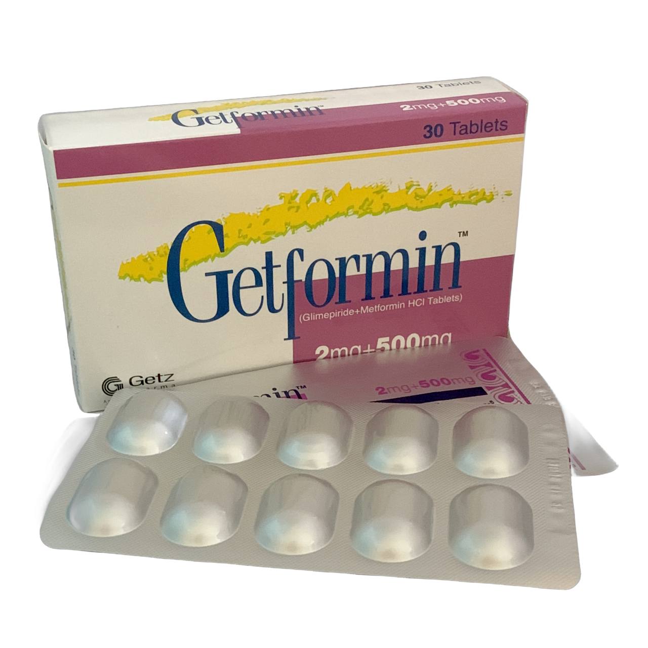 Getformin 2mg+500mg(B/3x10tab)